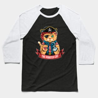 Pirates cat Baseball T-Shirt